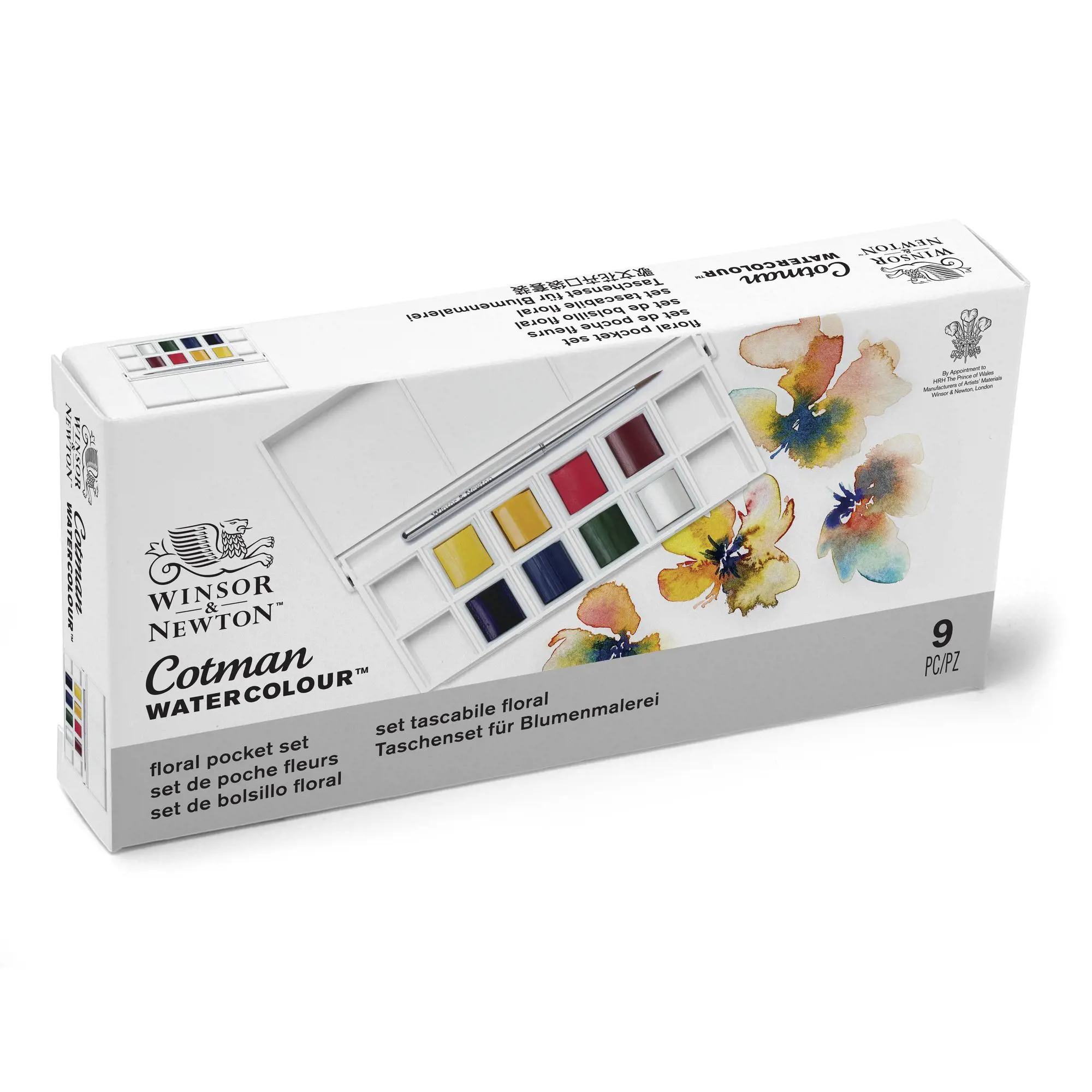 WINSOR & NEWTON VODENE BOJE 8HP FLORAL POCKET SET